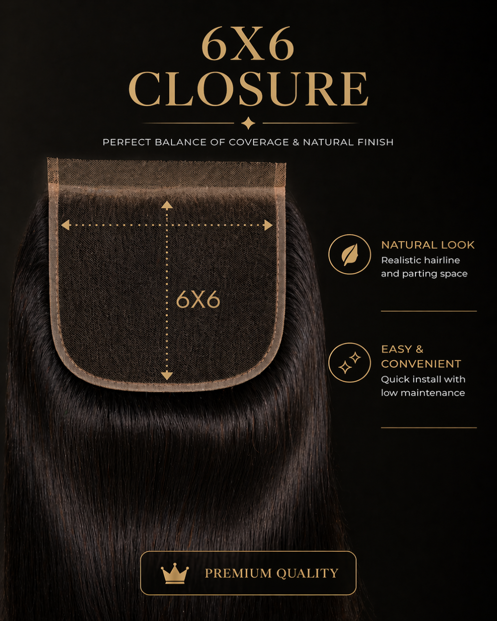 Premium Effortless 6x6 HD Closure Wig | Raw Vietnamese Hair