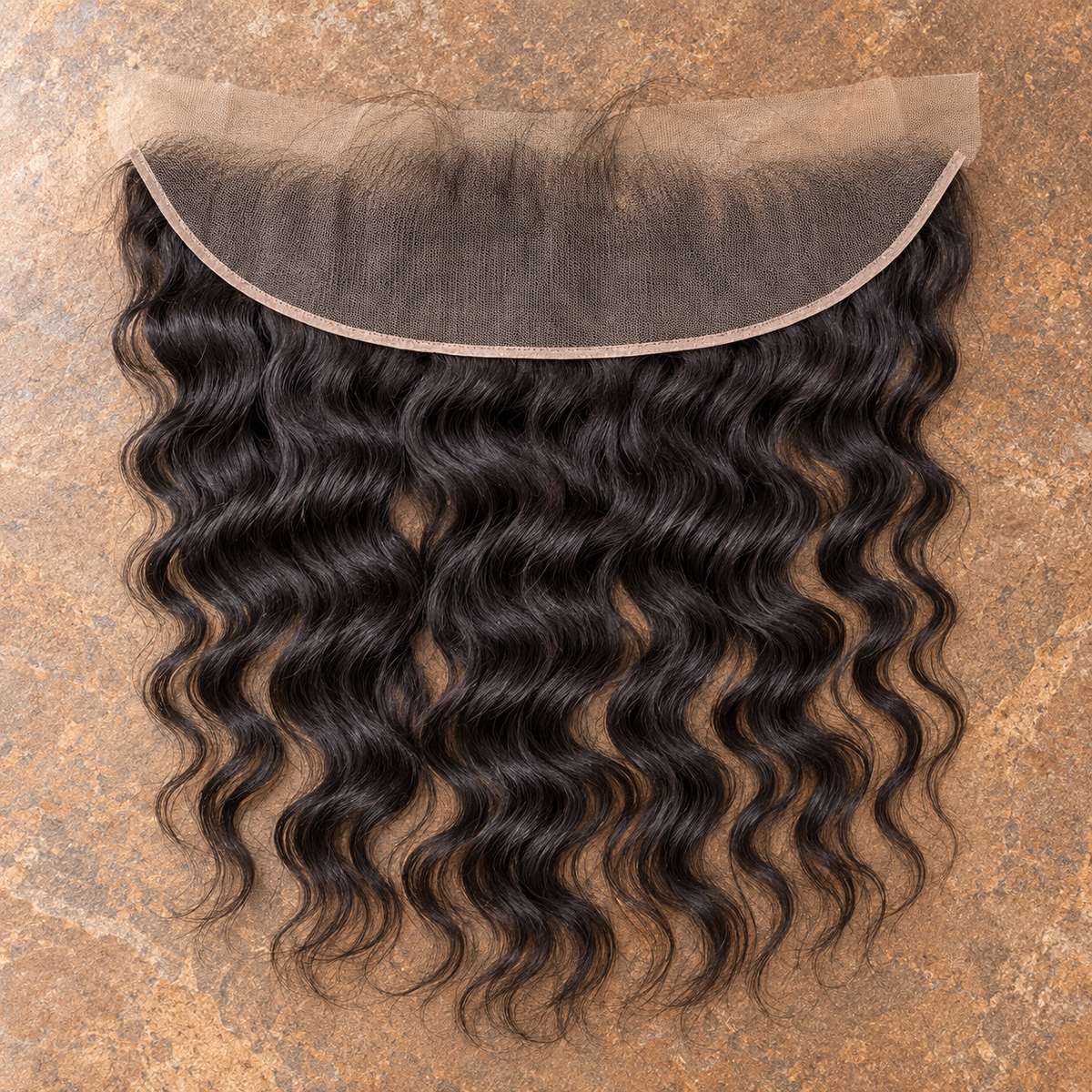 Multi-donor Indian Wave lace frontal on brown stone